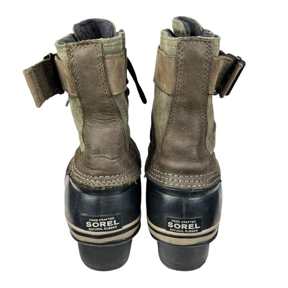 Sorel Women’s Fancy Lace Ii Green Suede Duck Boot Size US 9 - Picture 8 of 10
